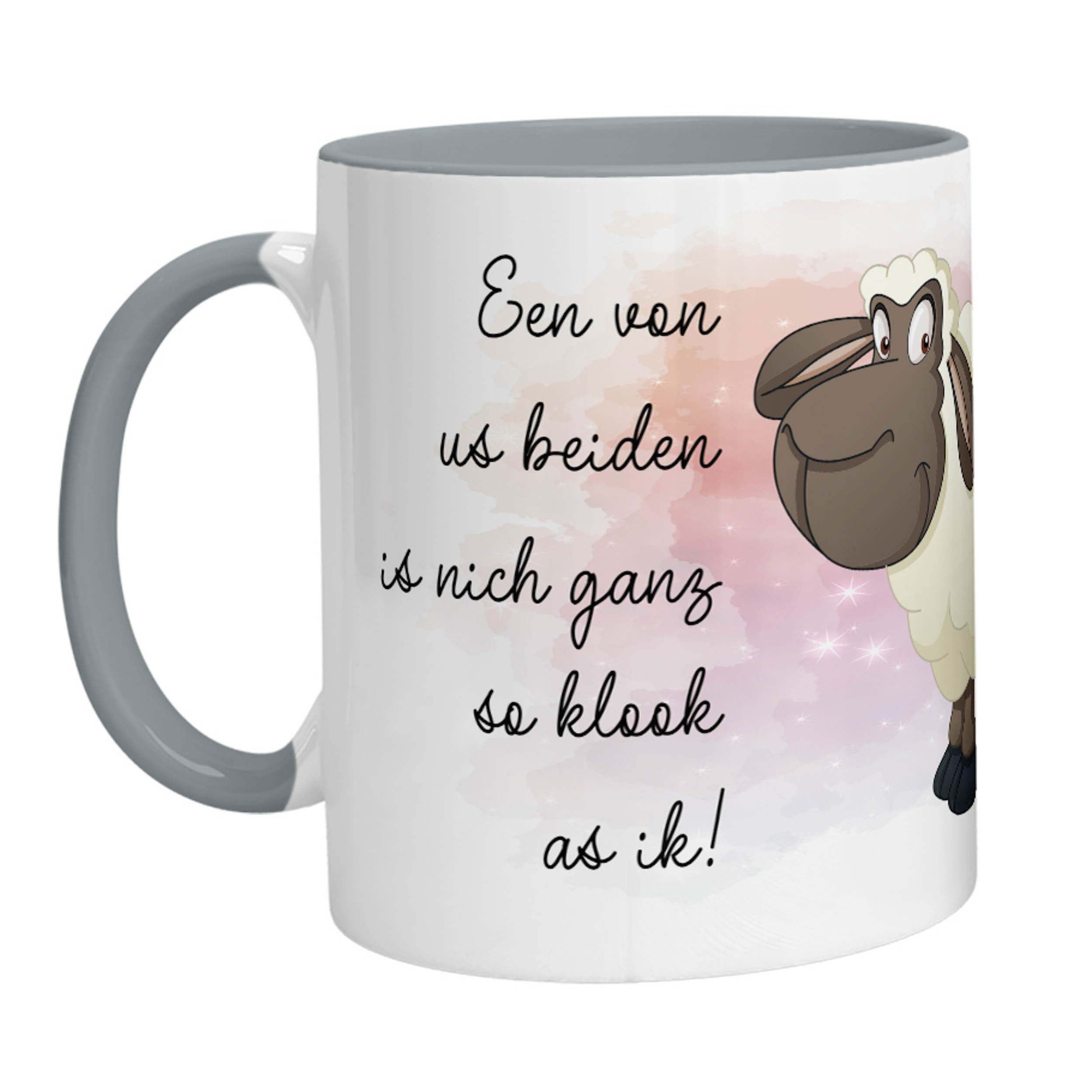 Tasse - Schaf Een von us beiden is nich ganz so klook as ik - Zwergenstick