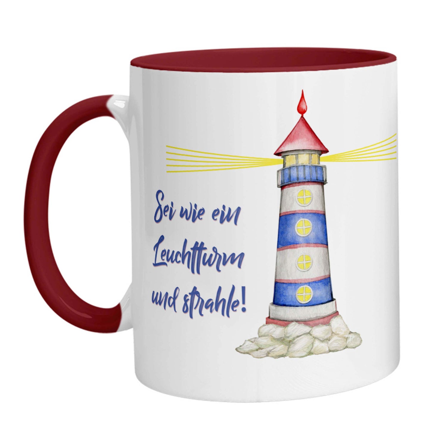 Tasse - Sei wie ein Leuchtturm und strahle! - Zwergenstick