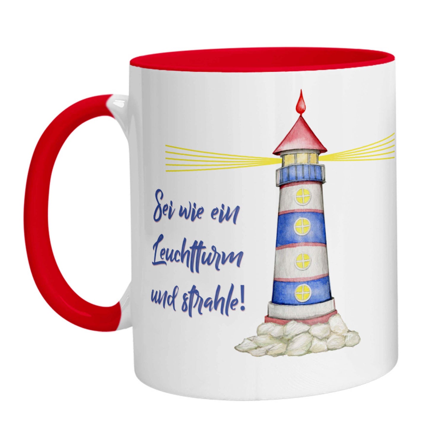 Tasse - Sei wie ein Leuchtturm und strahle! - Zwergenstick