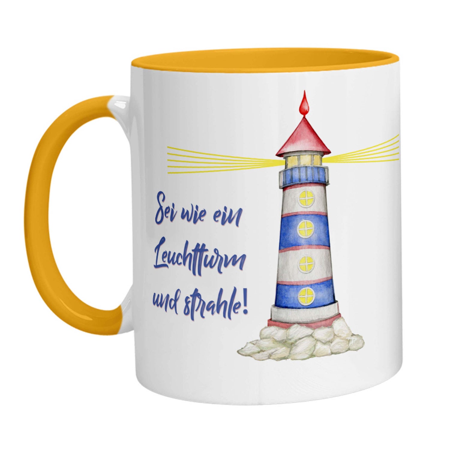 Tasse - Sei wie ein Leuchtturm und strahle! - Zwergenstick