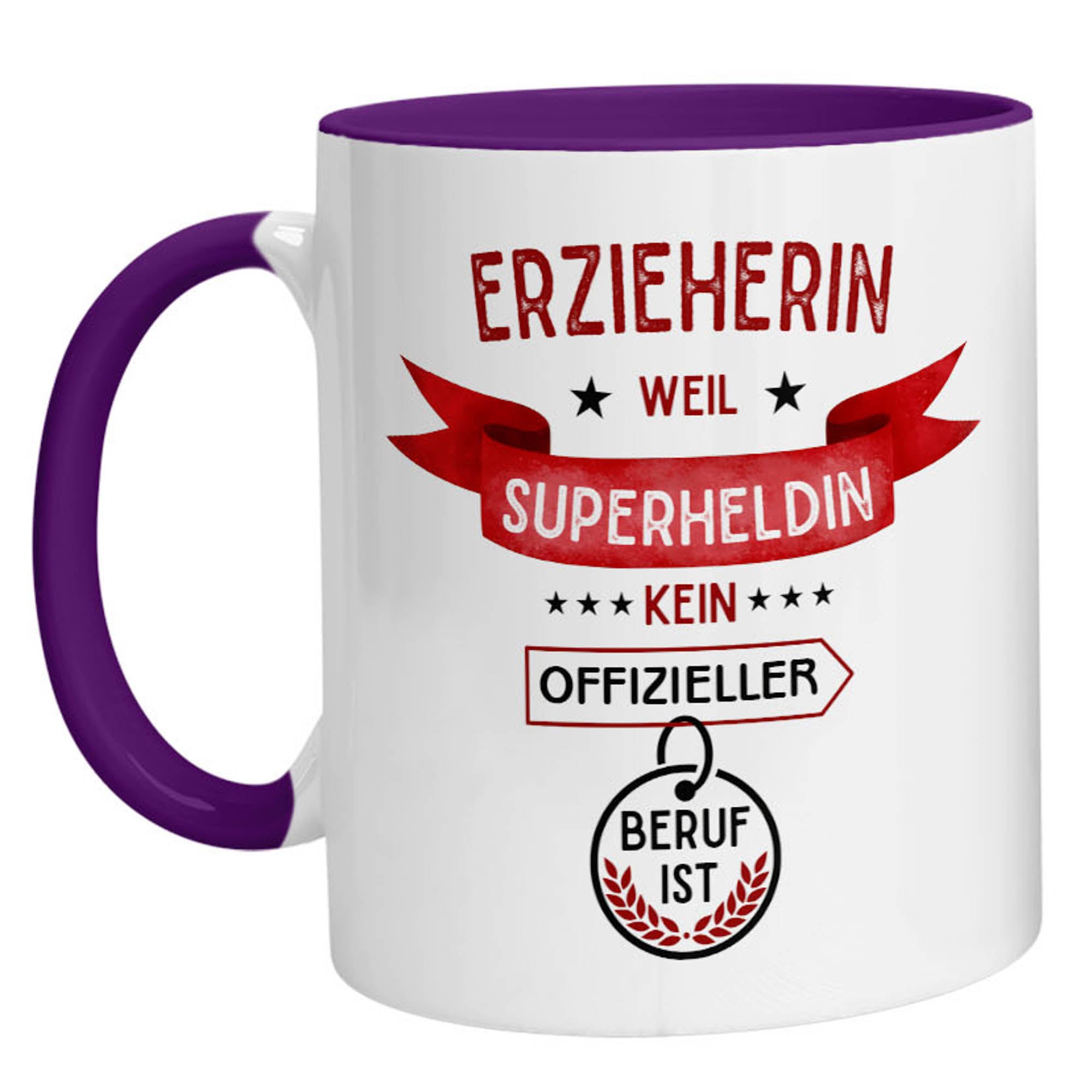 Tasse - Superheldin Erzieherin - Zwergenstick