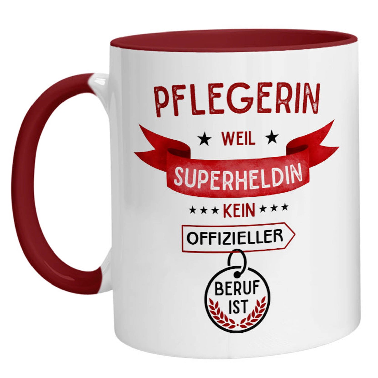 Tasse - Superheldin Pflegerin - Zwergenstick