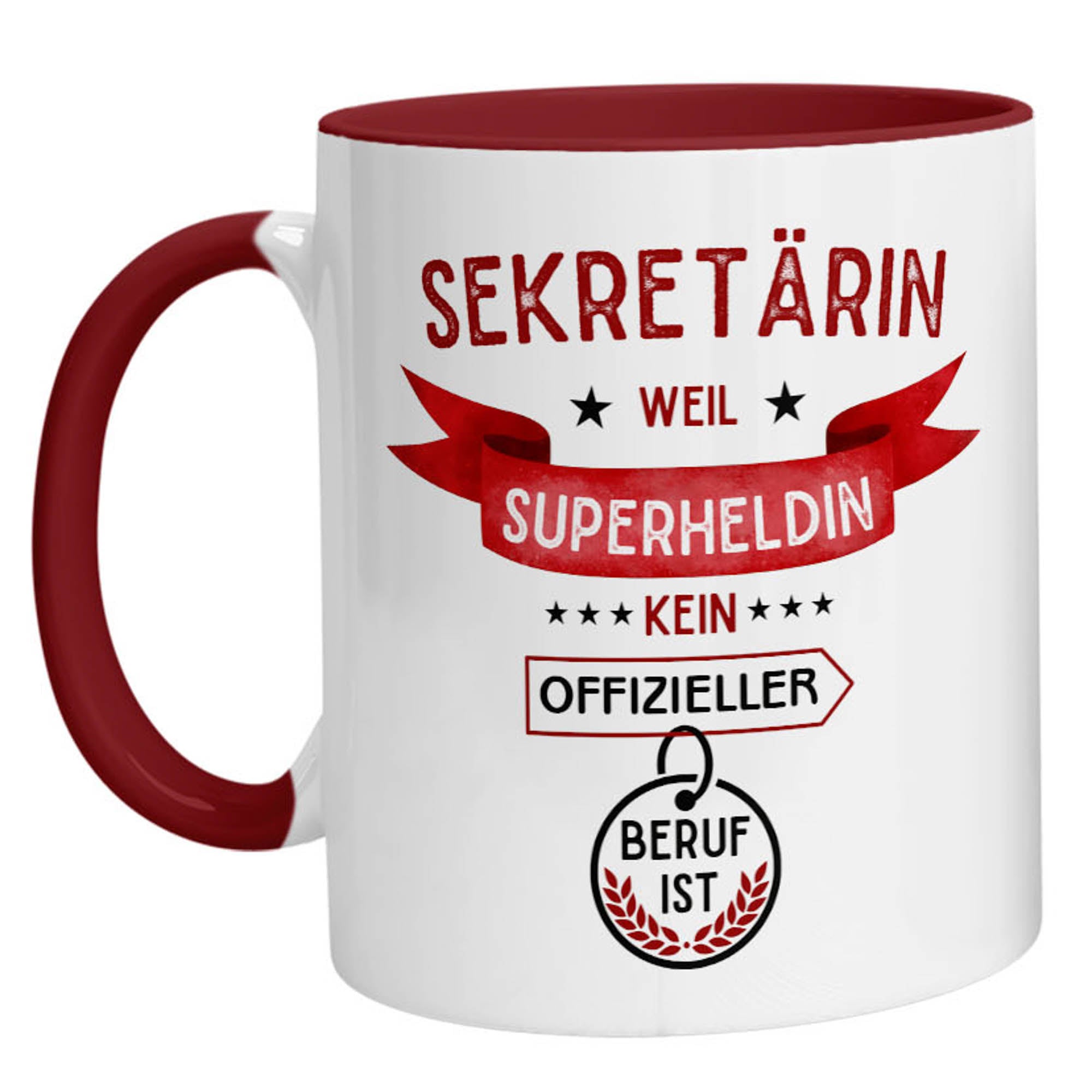 Tasse - Superheldin Sekretärin - Zwergenstick
