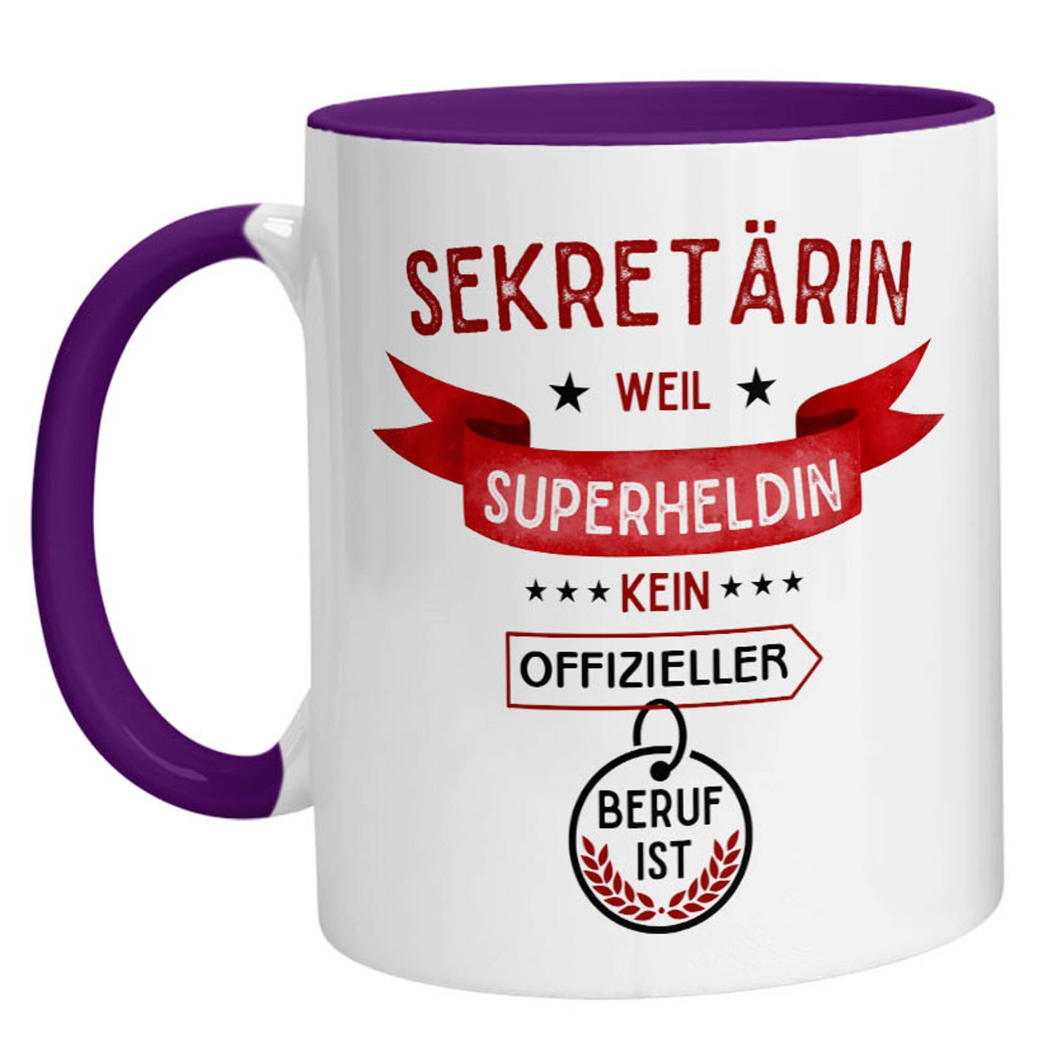 Tasse - Superheldin Sekretärin - Zwergenstick