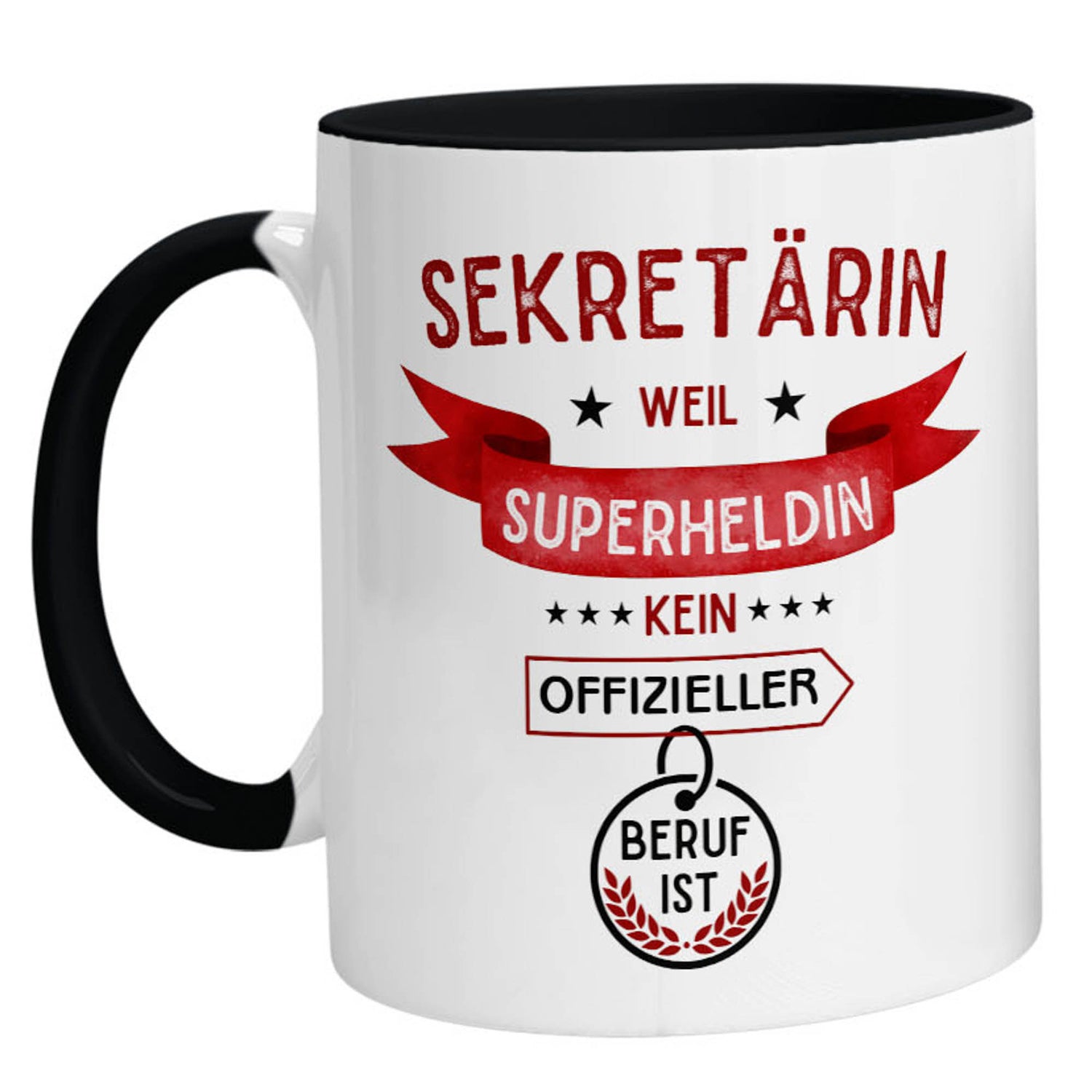 Tasse - Superheldin Sekretärin - Zwergenstick