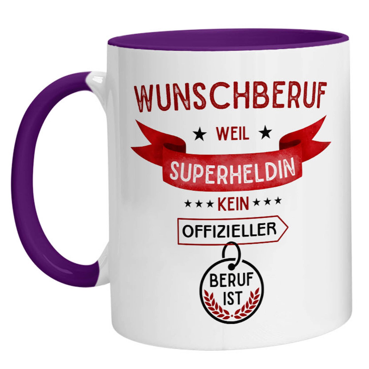 Tasse - Superheldin Wunschberuf - Zwergenstick