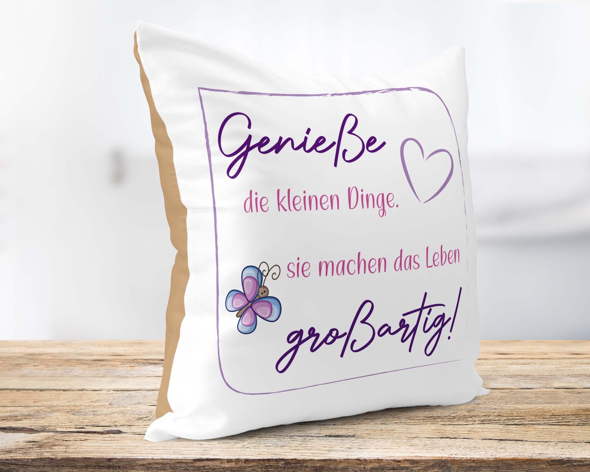 Glücksmomente Zitat - Kissen &