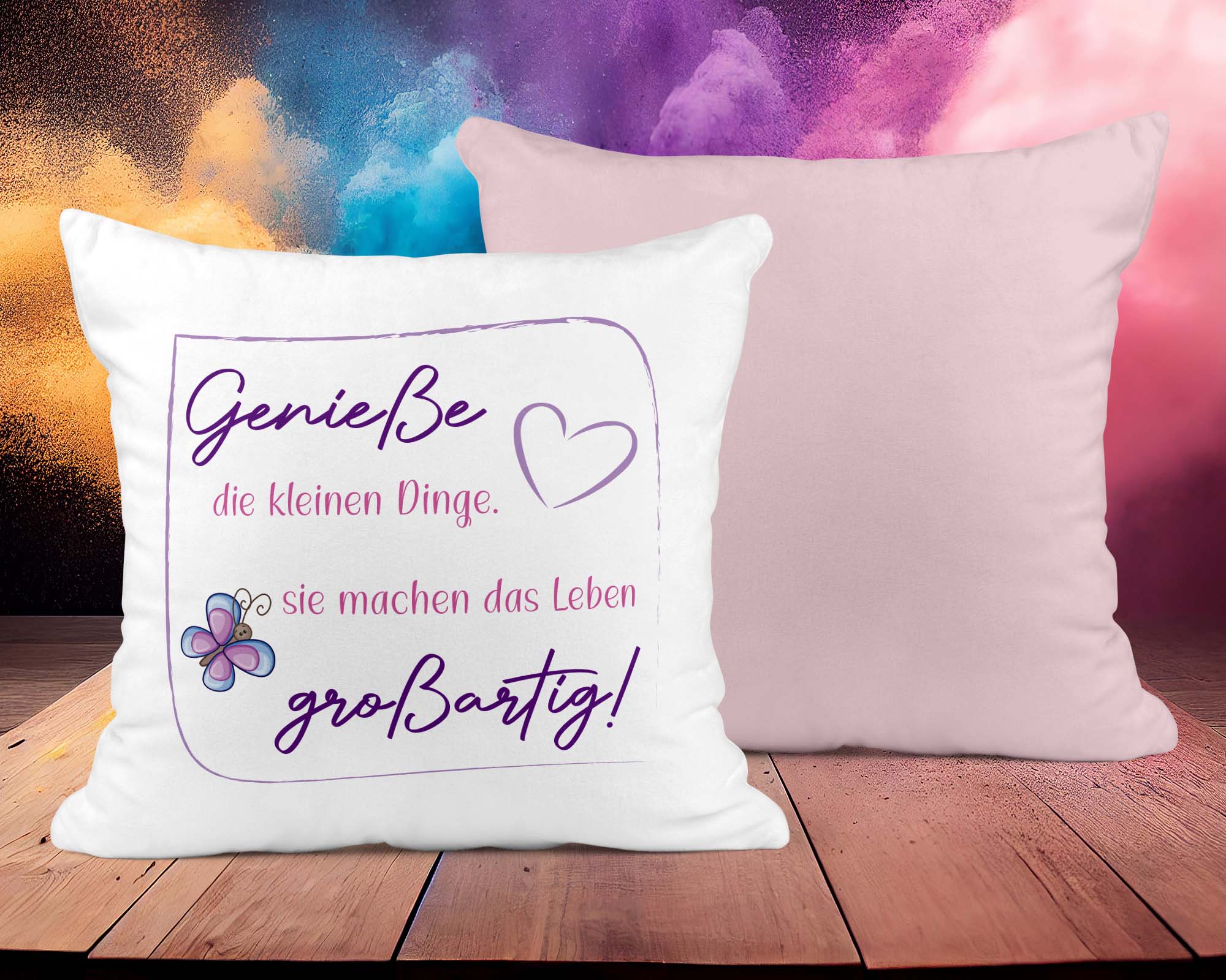 Glücksmomente Zitat - Kissen &