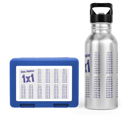 Schulstart Bundle No.1 – 1x1 Papier-Design Brotdose &amp; Trinkflasche