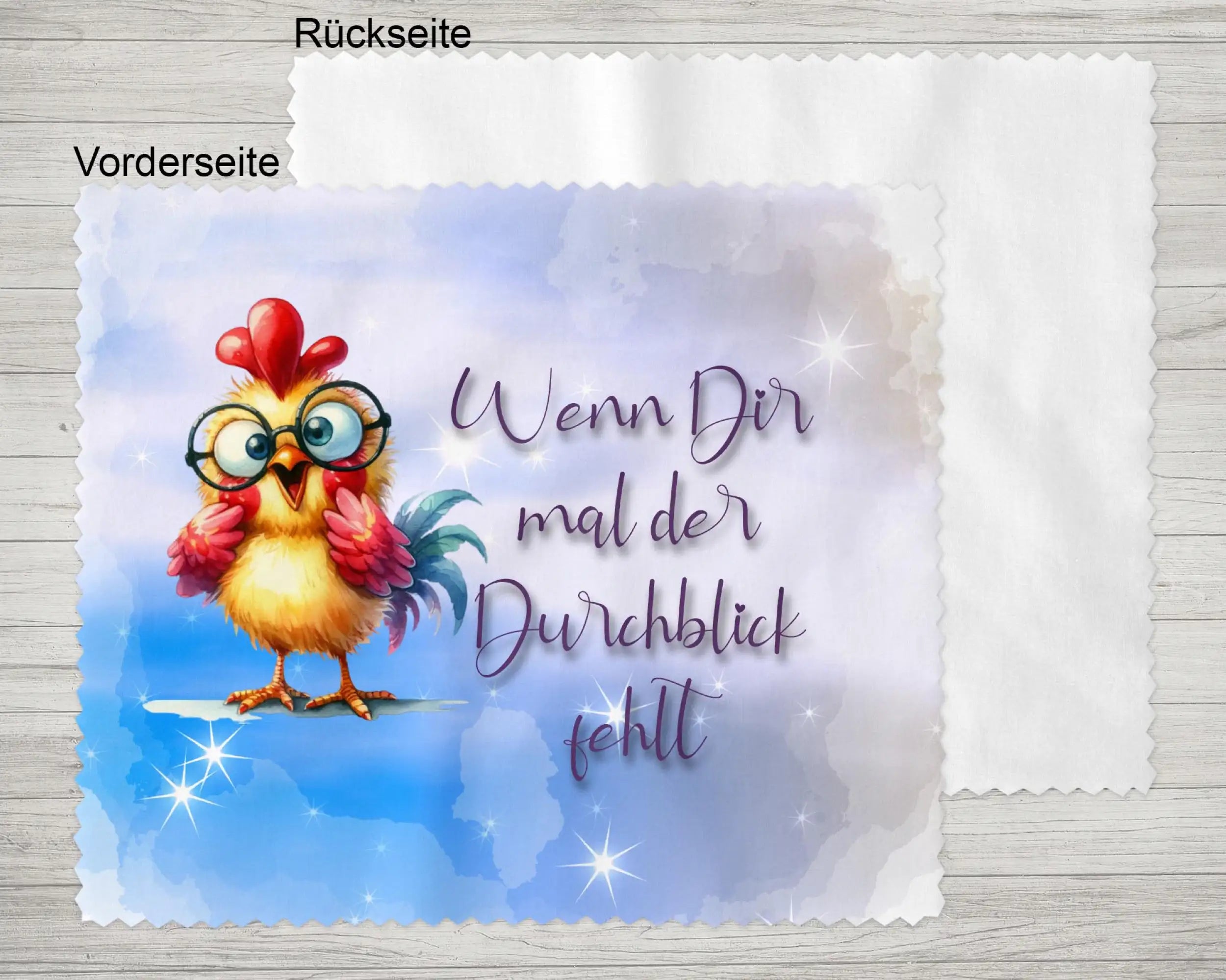 Brillenputztuch Wenn Dir mal der Durchblick fehlt Huhn