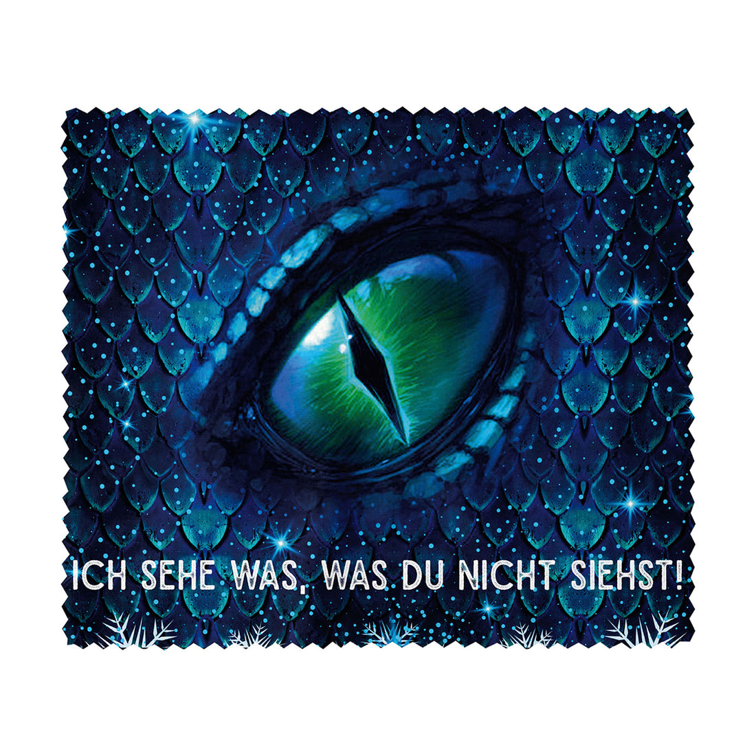 Brillenputztuch - Objektivtuch Drachenauge Blau