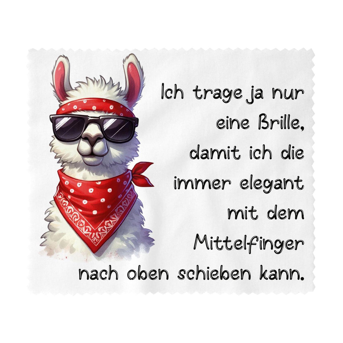 Brillenputztuch - Objektivtuch Freches Lama