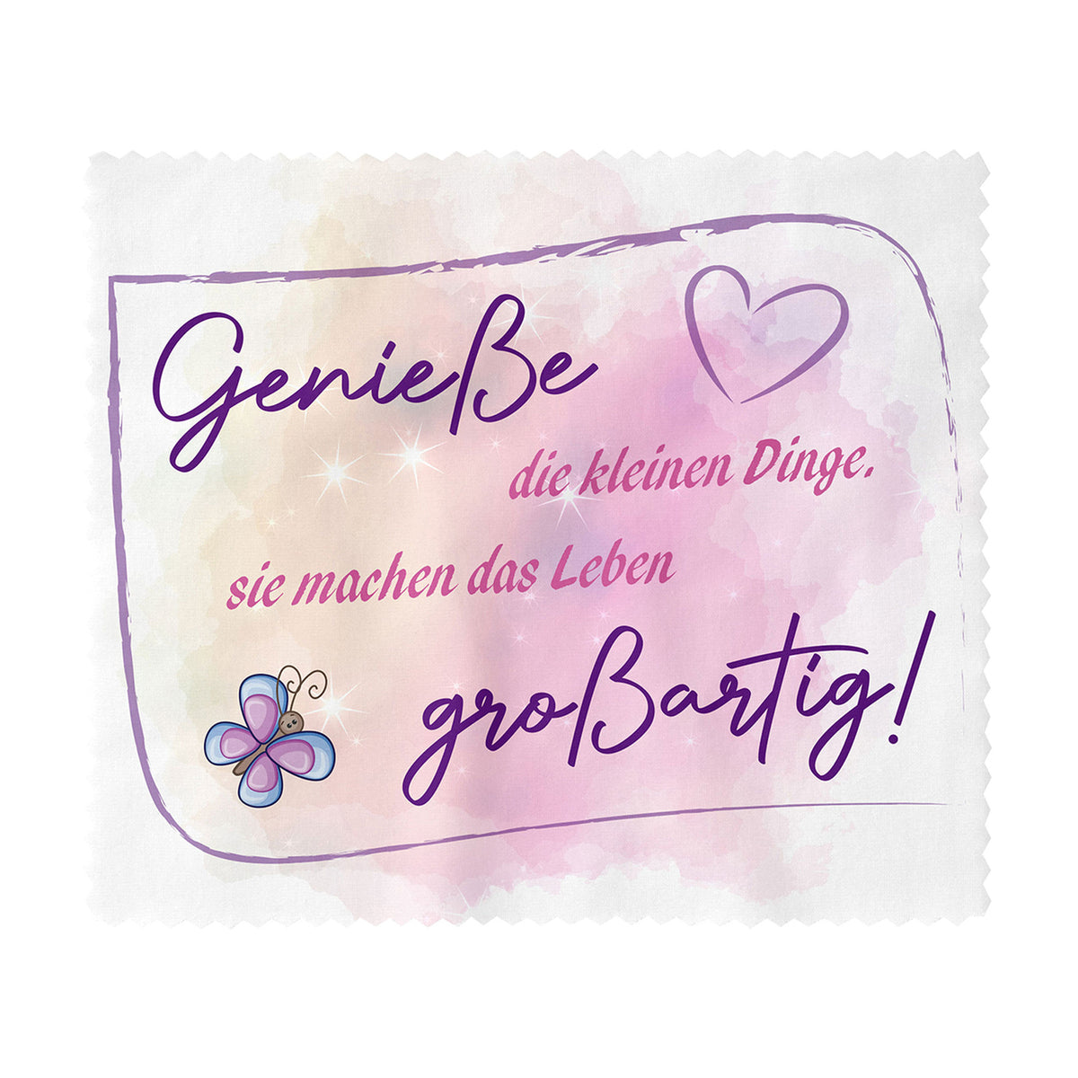 Brillenputztuch - Objektivtuch Genieße die kleinen Dinge