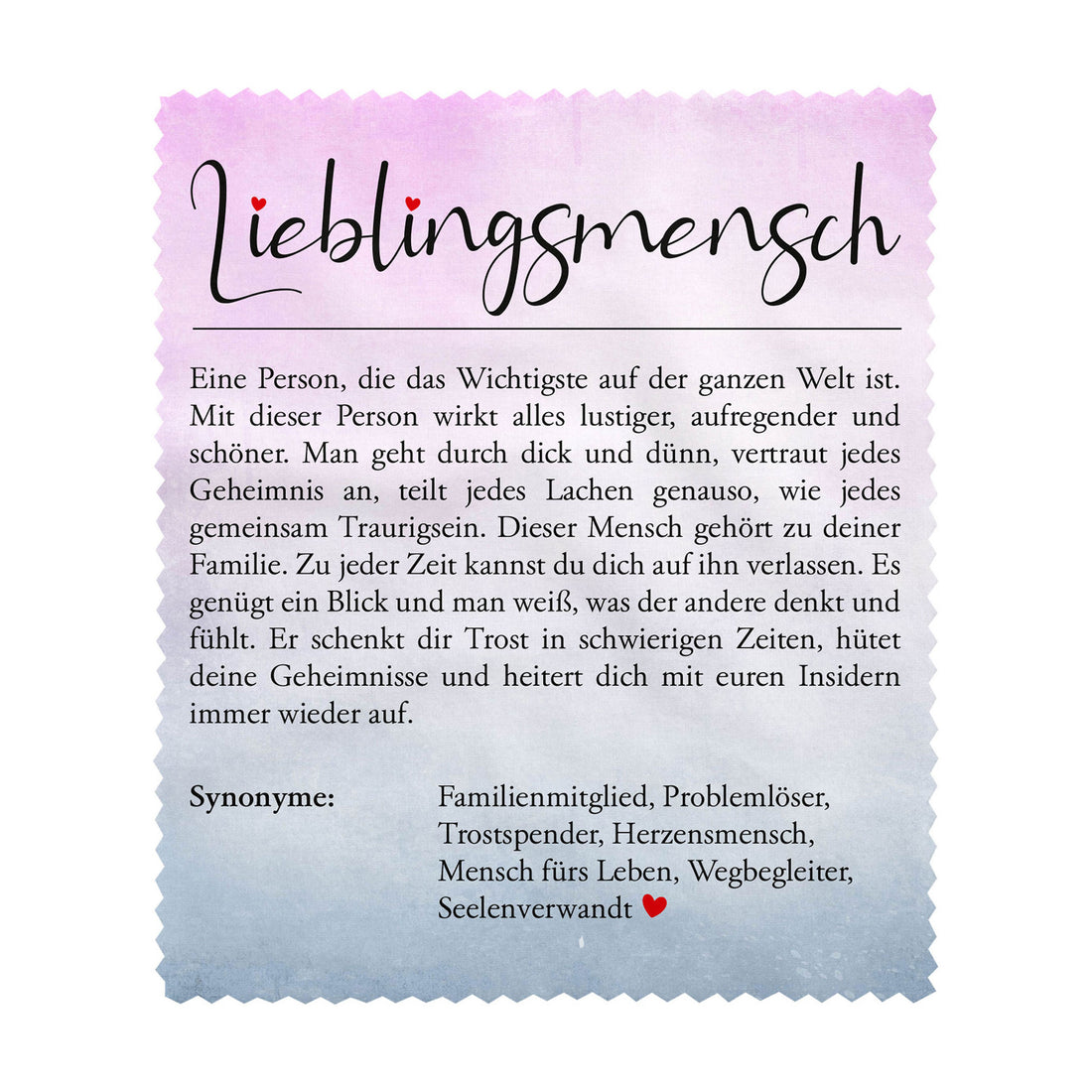 Brillenputztuch - Objektivtuch Lieblings Mensch Definition No.1