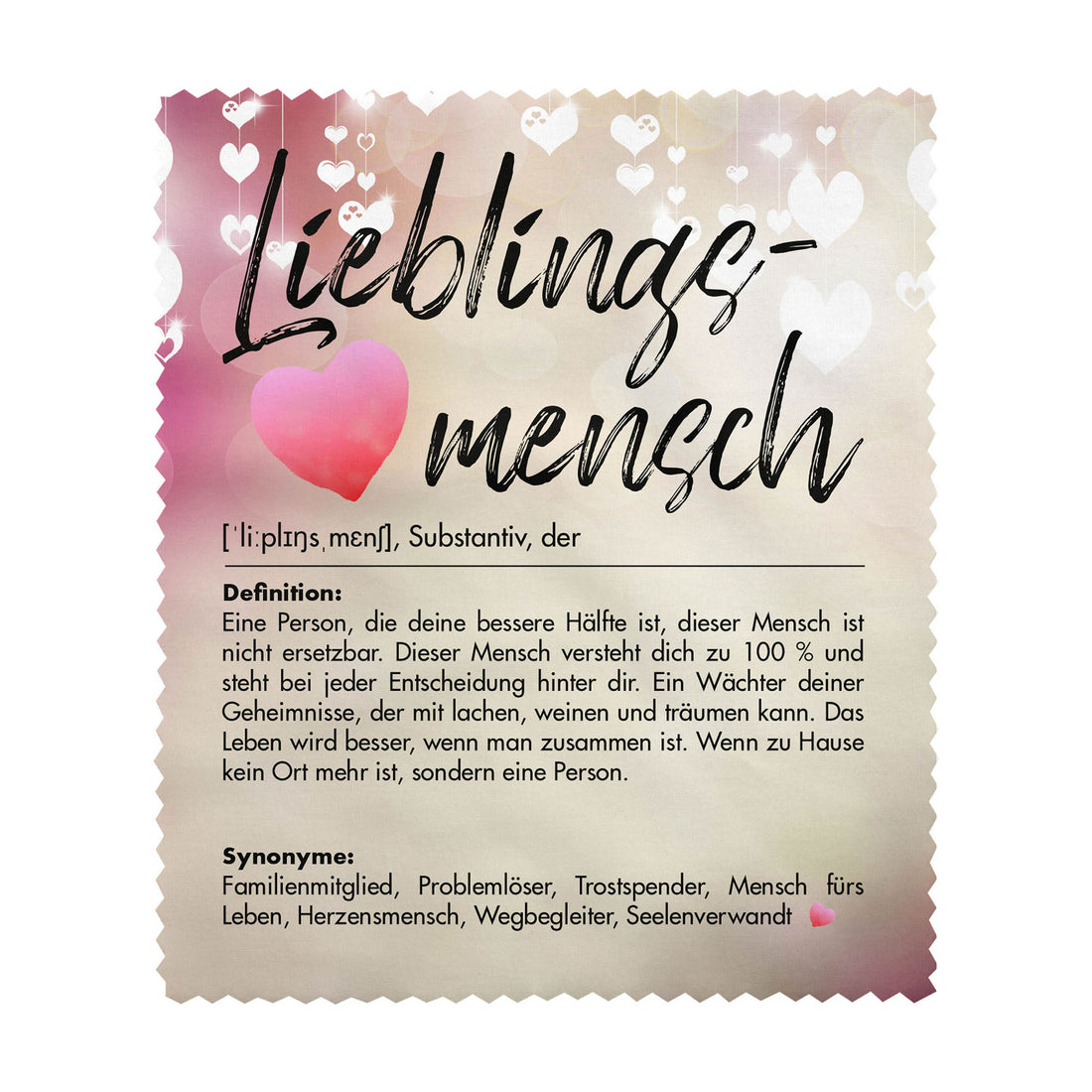 Brillenputztuch - Objektivtuch Lieblings Mensch Definition No.2