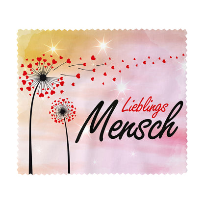 Brillenputztuch - Objektivtuch Lieblings Mensch Pusteblume