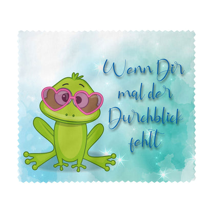 Brillenputztuch - Objektivtuch Wenn Dir mal der Durchblick fehlt Frosch