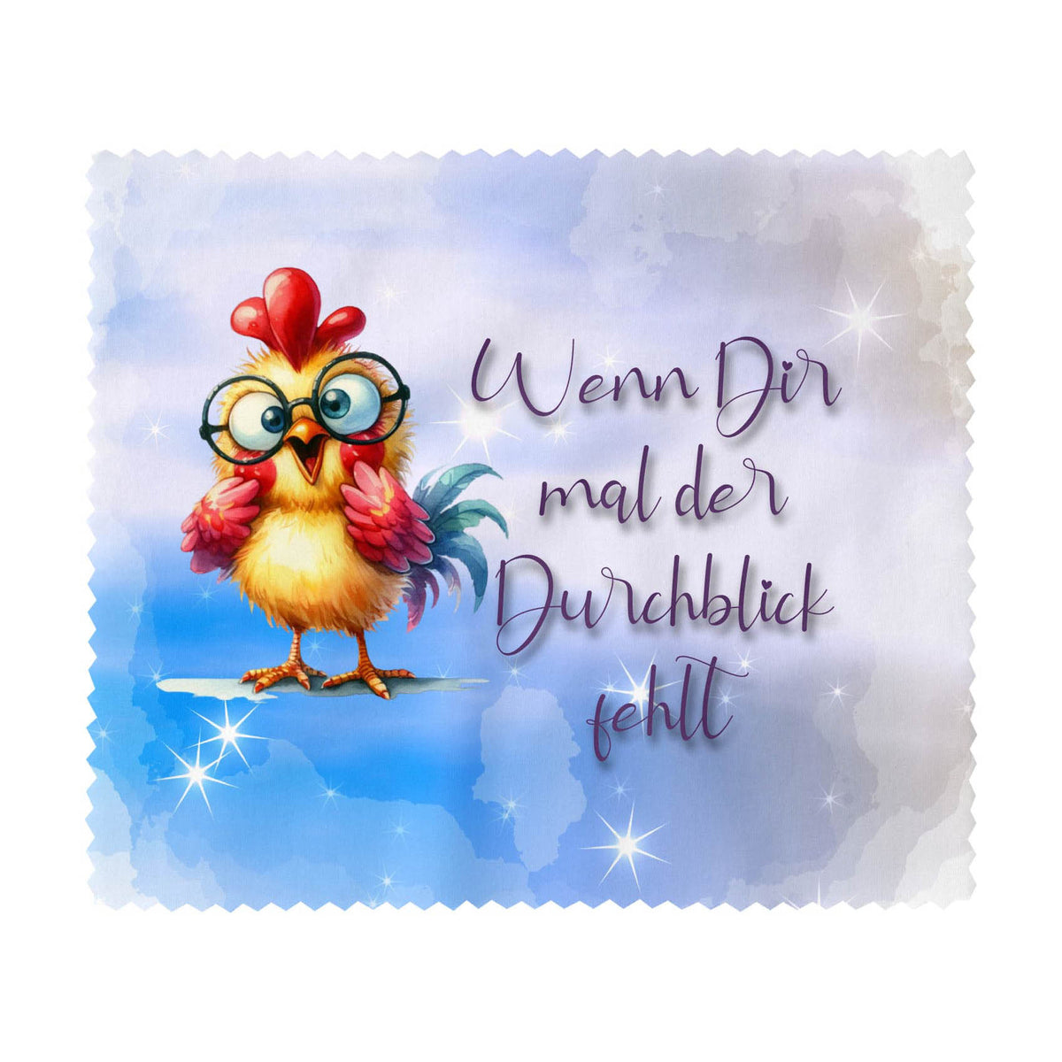Brillenputztuch Wenn Dir mal der Durchblick fehlt Huhn