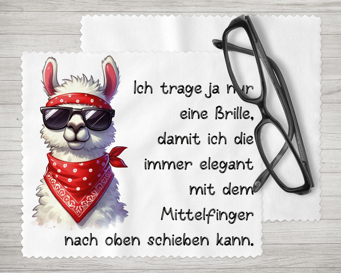 Brillenputztuch - Objektivtuch Freches Lama
