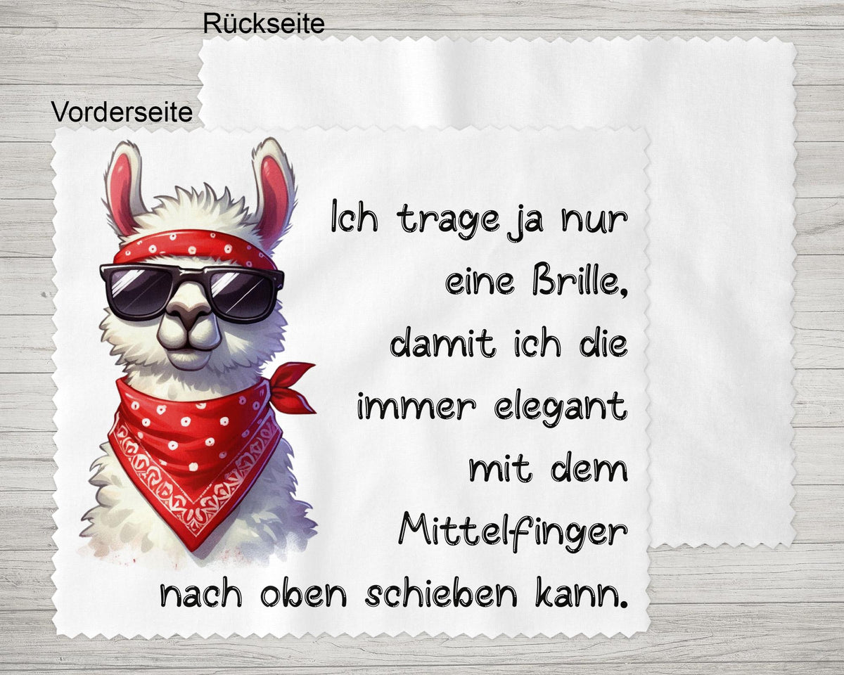 Brillenputztuch - Objektivtuch Freches Lama