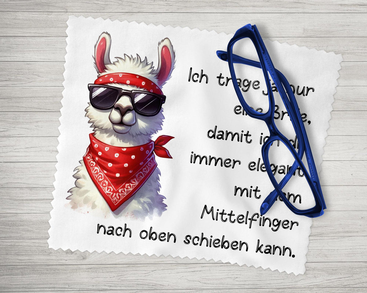 Brillenputztuch - Objektivtuch Freches Lama
