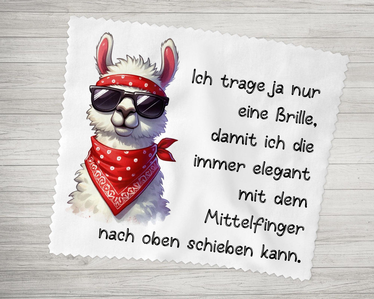 Brillenputztuch - Objektivtuch Freches Lama