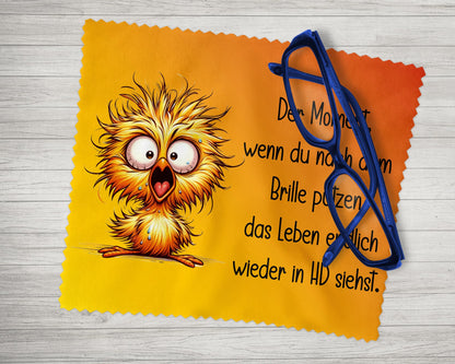 Brillenputztuch - Objektivtuch Das Leben in HD Küken