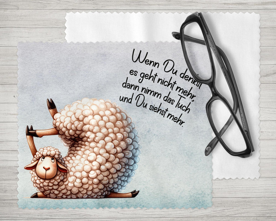 Brillenputztuch - Yoga Schaf