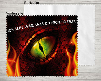 Brillenputztuch - Objektivtuch Drachenauge Rot