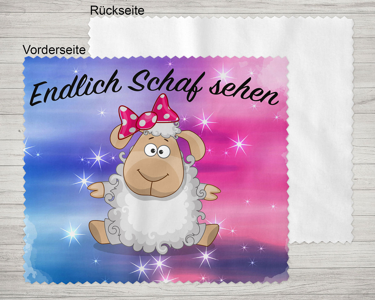 Brillenputztuch - Objektivtuch Endlich Schaf sehen