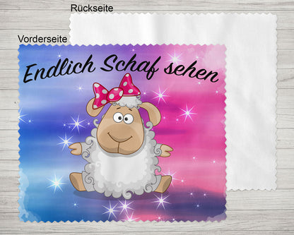 Brillenputztuch - Objektivtuch Endlich Schaf sehen