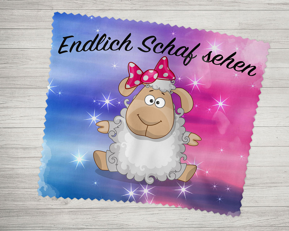 Brillenputztuch - Objektivtuch Endlich Schaf sehen