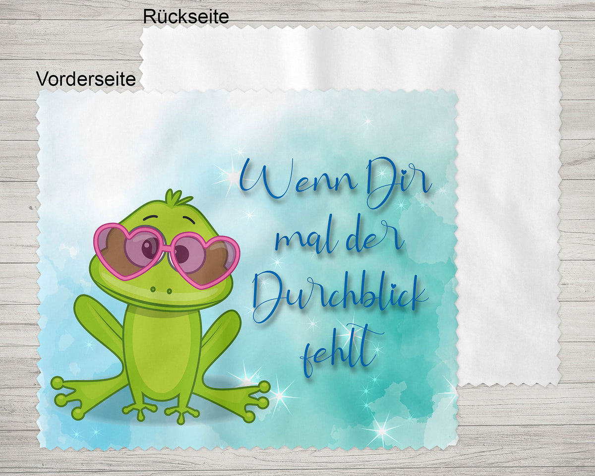 Brillenputztuch - Objektivtuch Wenn Dir mal der Durchblick fehlt Frosch