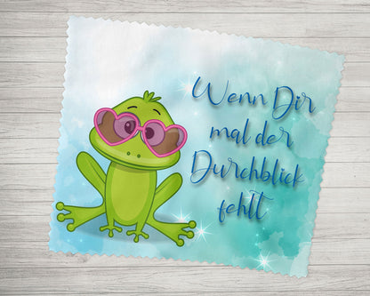 Brillenputztuch - Objektivtuch Wenn Dir mal der Durchblick fehlt Frosch