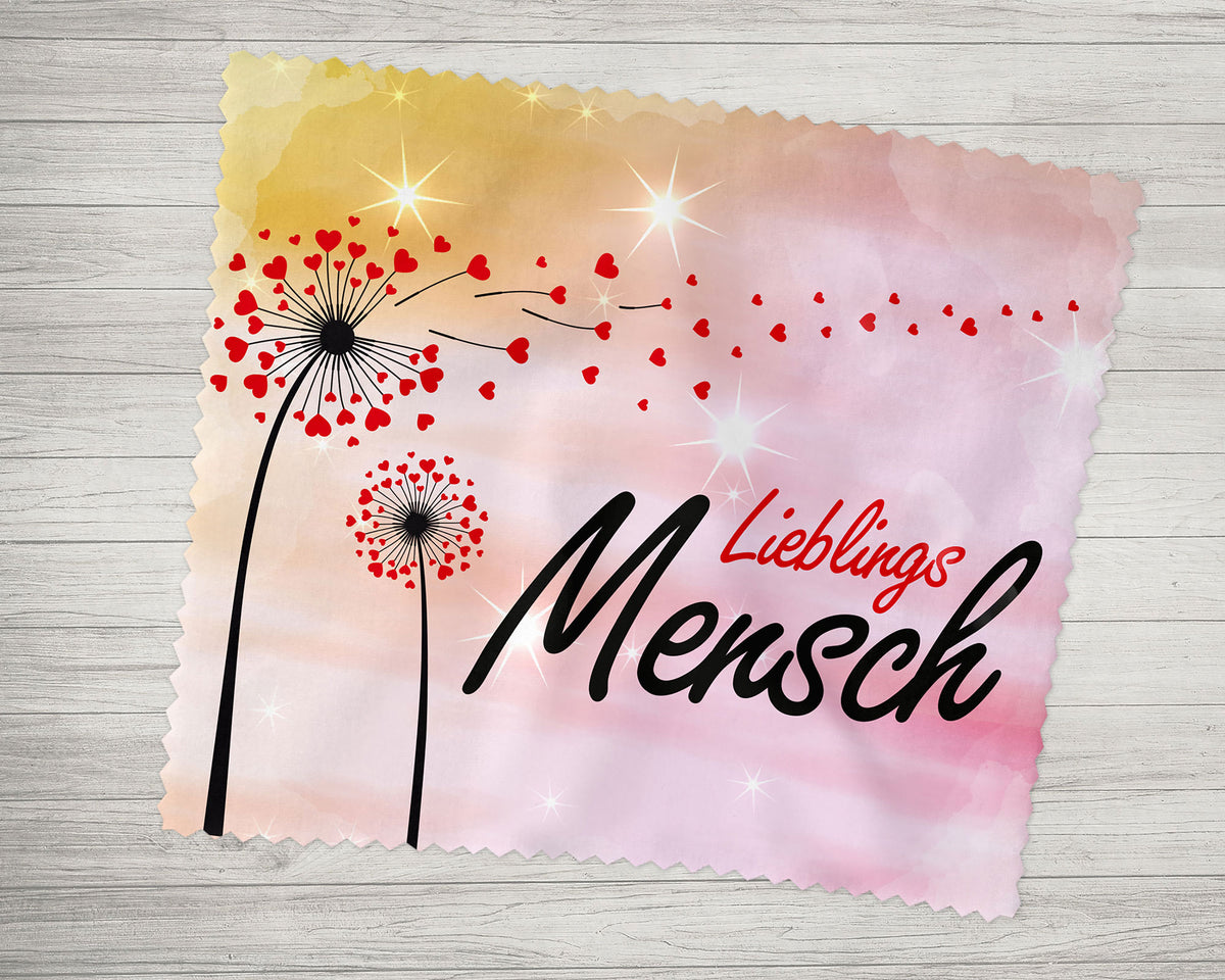 Brillenputztuch - Objektivtuch Lieblings Mensch Pusteblume