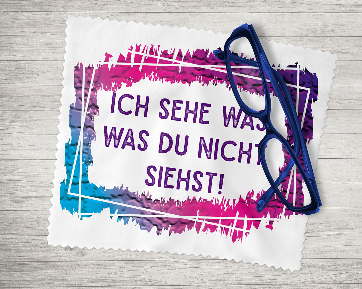 Brillenputztuch - Objektivtuch Ich sehe was, was Du nicht siehst!