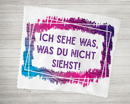 Brillenputztuch - Objektivtuch Ich sehe was, was Du nicht siehst!