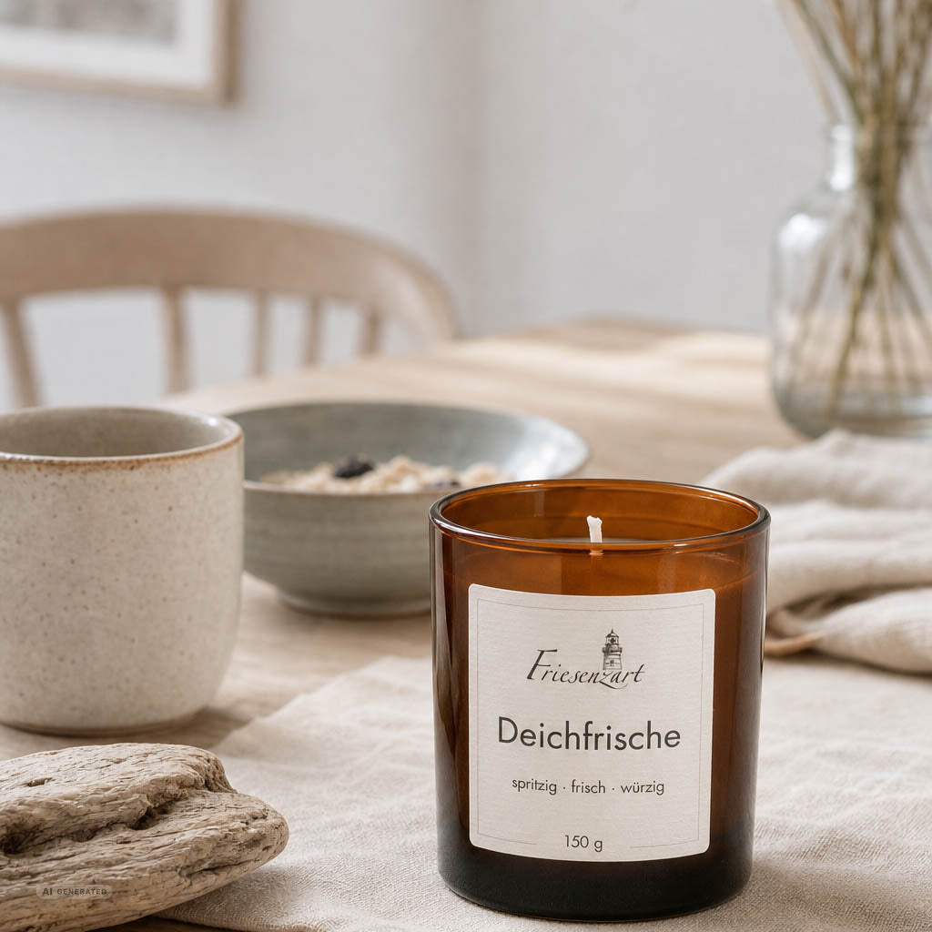 Duftkerze Deichfrische spritzig · frisch · würzig