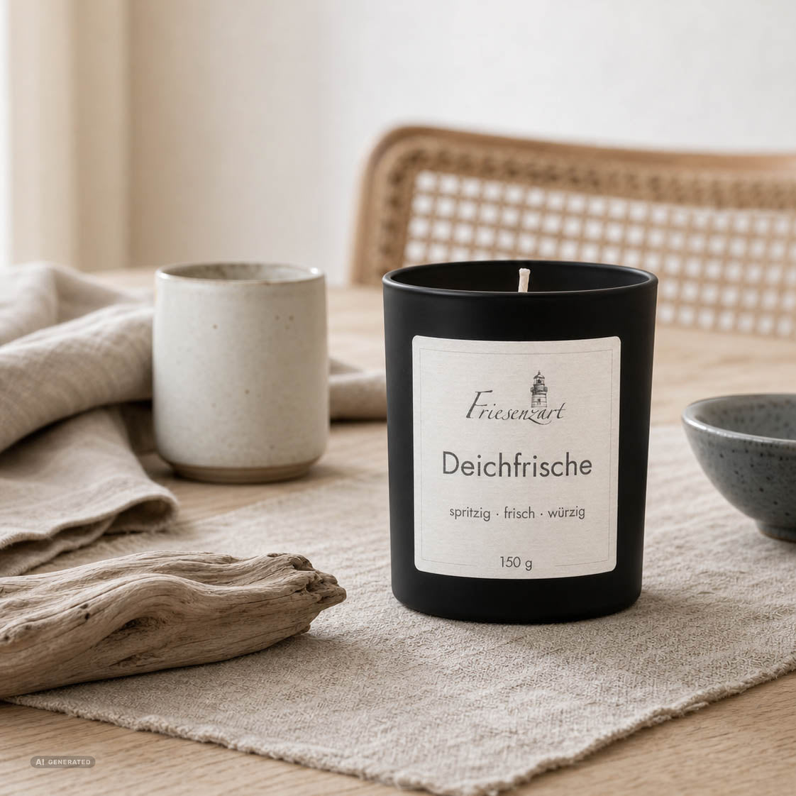Duftkerze Deichfrische spritzig · frisch · würzig