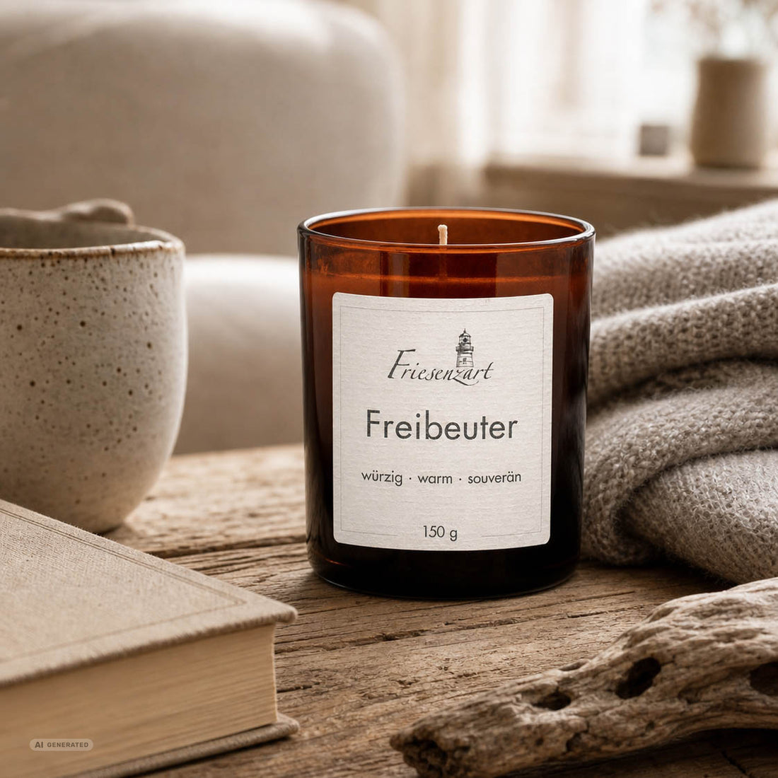 Duftkerze Freibeuter würzig · warm · souverän