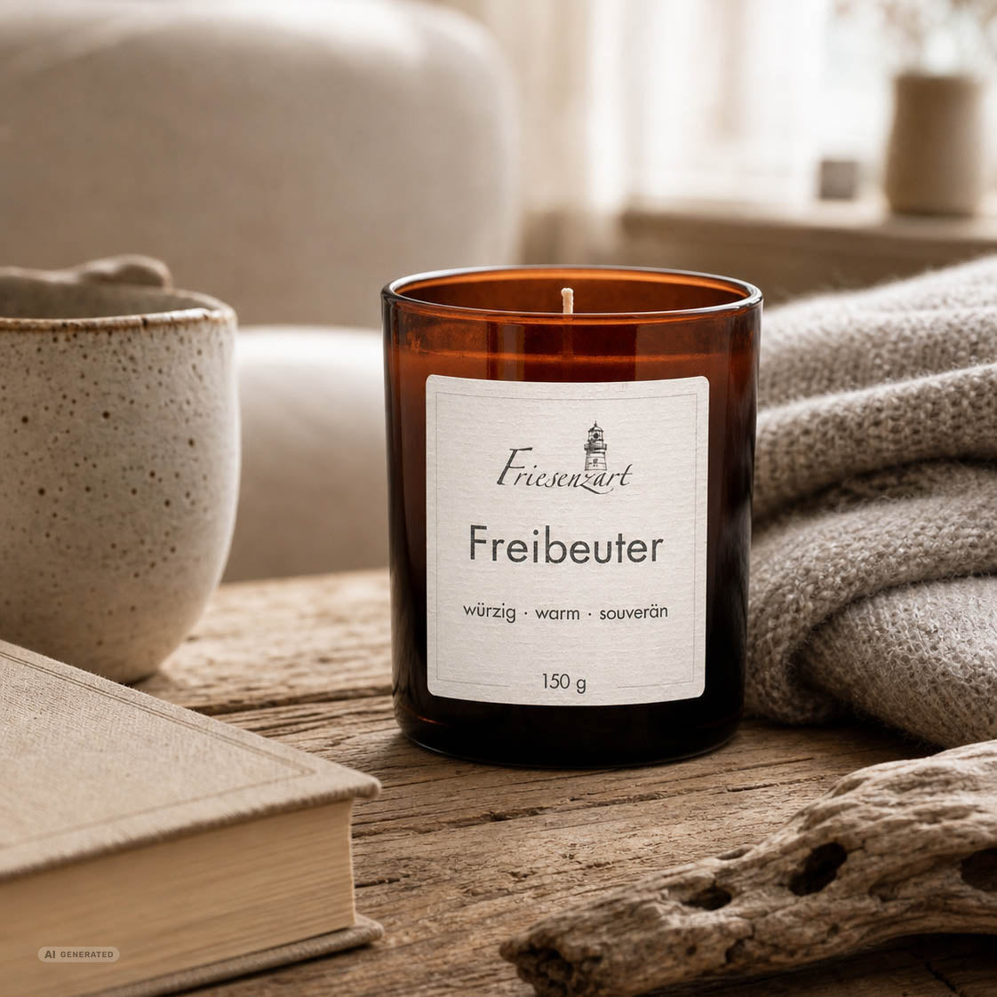 Duftkerze Freibeuter würzig · warm · souverän