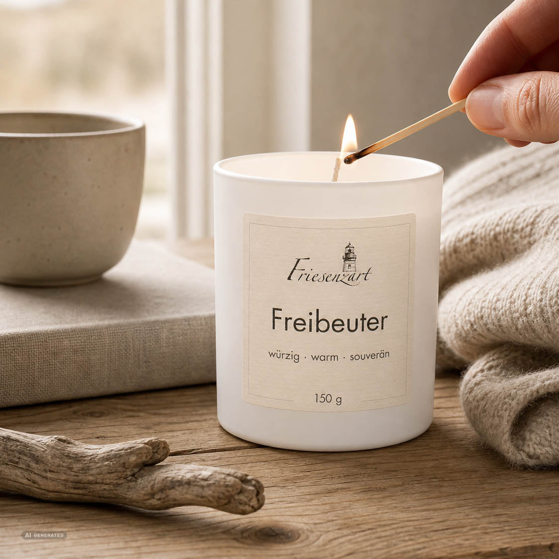 Duftkerze Freibeuter würzig · warm · souverän