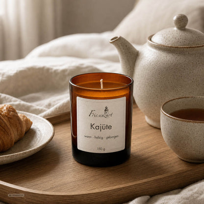 Duftkerze Kajüte warm · holzig · geborgen