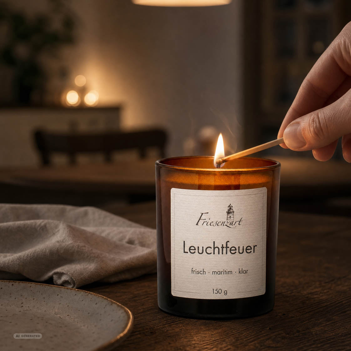 Duftkerze Leuchtfeuer frisch · maritim · klar