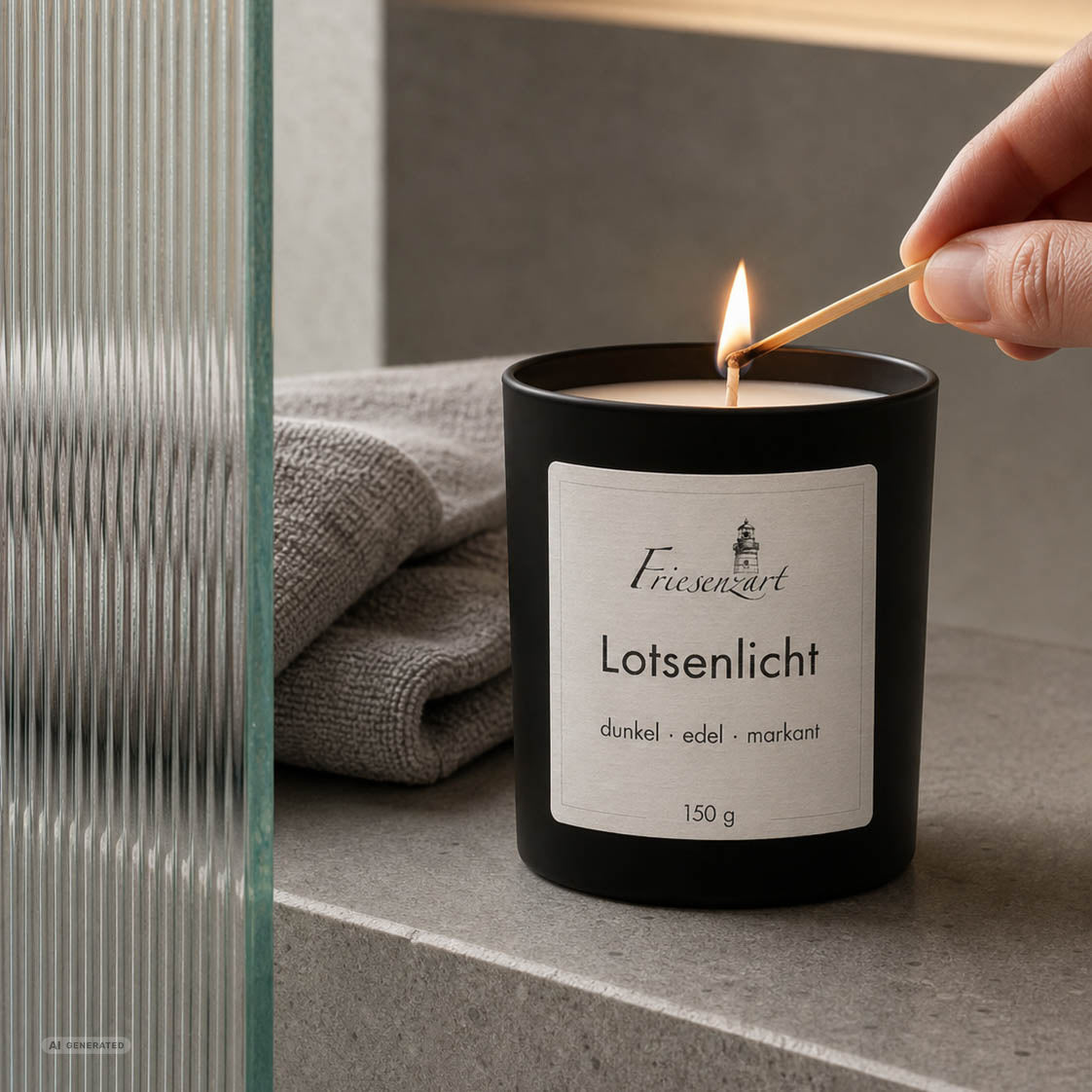 Duftkerze Lotsenlicht dunkel · edel · markant