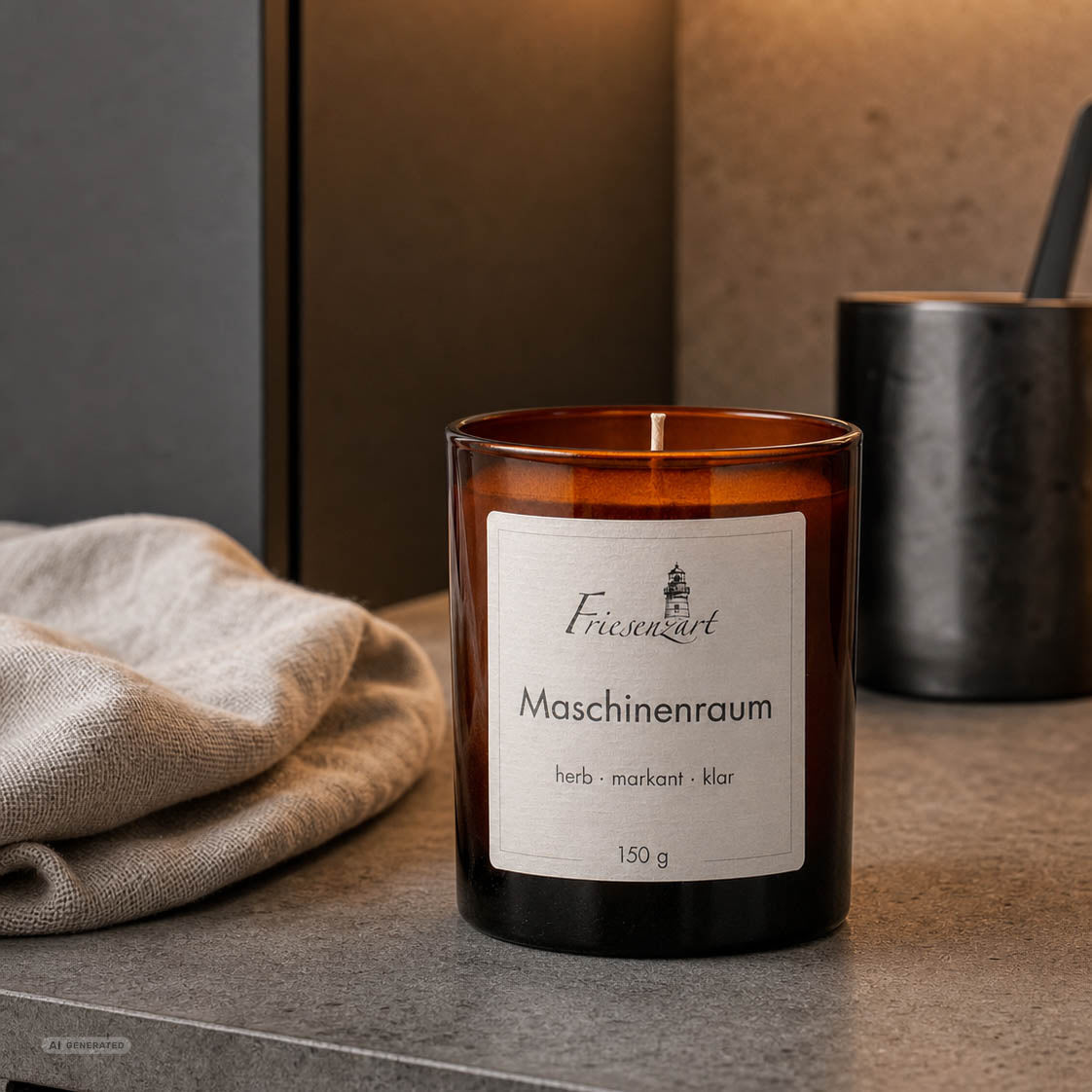 Duftkerze Maschinenraum herb · markant · klar