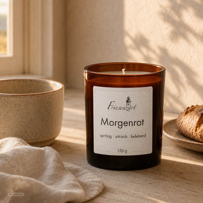 Duftkerze Morgenrot spritzig · zitrisch · belebend