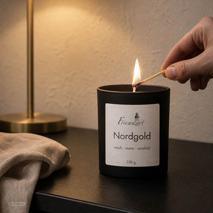 Duftkerze Nordgold weich · warm · nordisch