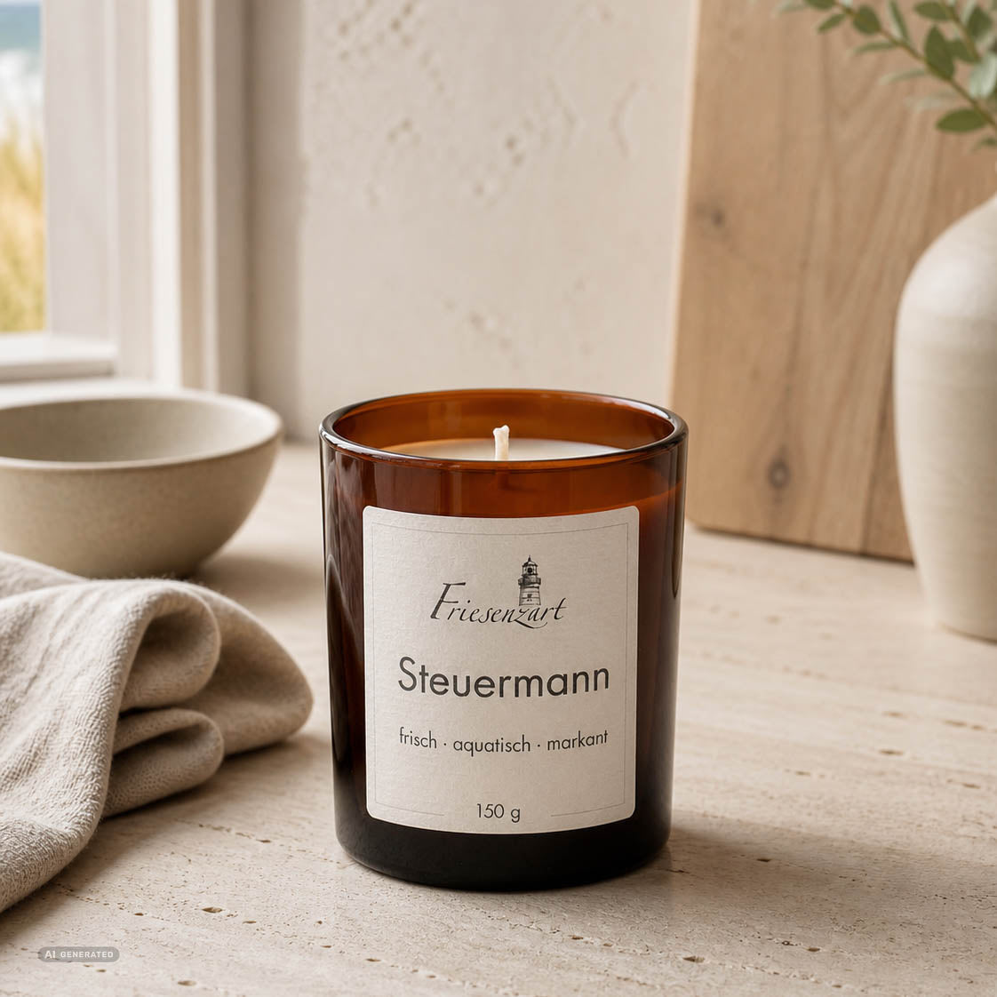 Duftkerze Steuermann frisch · aquatisch · markant