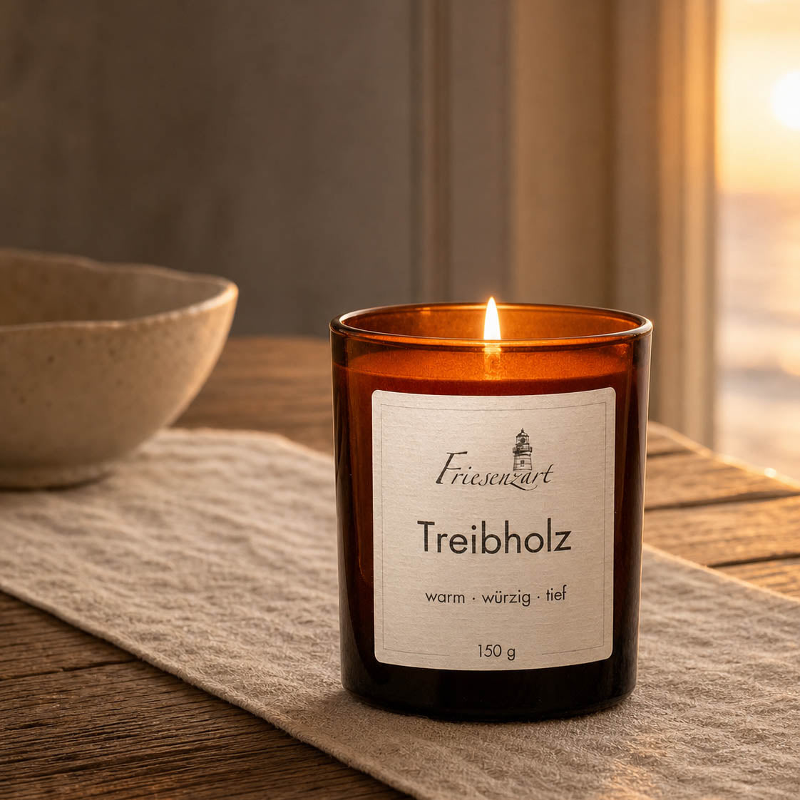 Duftkerze Treibholz warm · würzig · tief